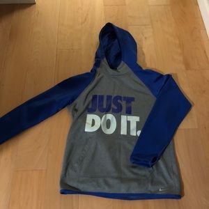 Grey and blue Nike sweatshirt
